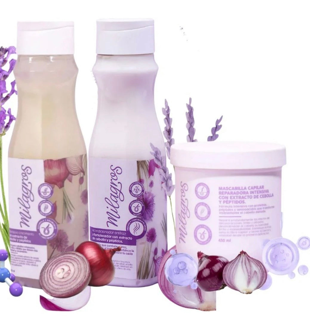 Kit crecimiento milagros con extracto de cebolla roja